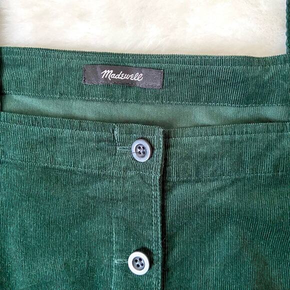 Madewell Green Corduroy Eyelet Blouse Size Medium - Picture 4 of 6